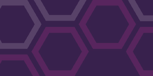 purple background with pattern of lighter purple hexagons