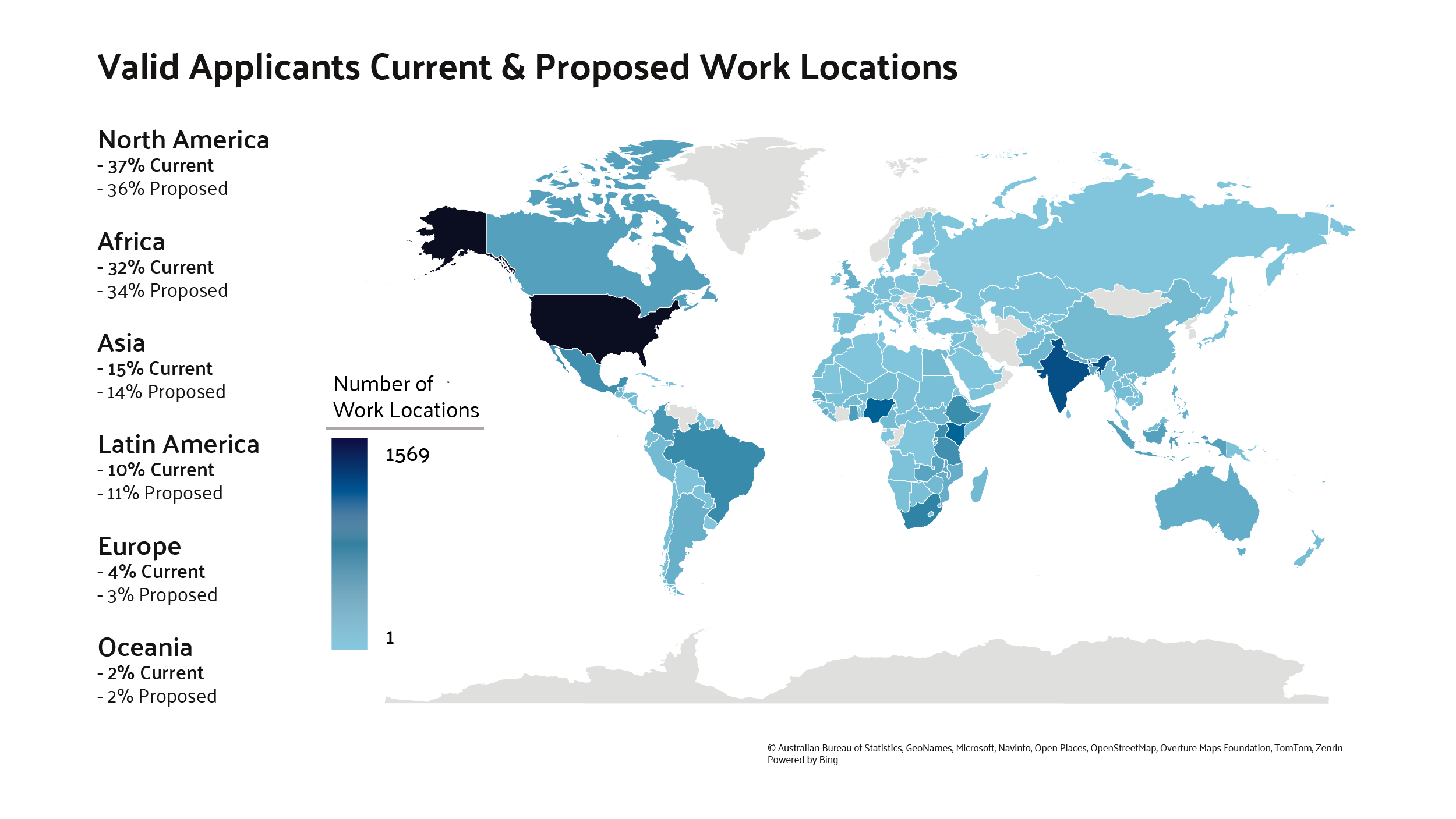 Valid Applicants Current & Proposed Work Locations